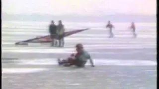 Harte St&uuml;rze beim Eissurfen auf Kniescheiben,R&uuml;cken und Kopf 1984 Wittensee