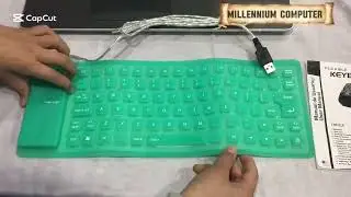 folled keyboard flexible portable typing solution #millenniumcomputer