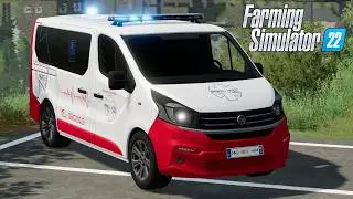 FS22 - 2019 Fiat Talento MG AMBULANCE - NEW CAR MOD for Farming Simulator 2022 ROLEPLAY