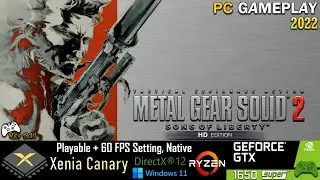 Геймплей XENIA Metal Gear Solid 2 HD для ПК | Xenia Canary | Игровой процесс | Эмулятор Xbox 360 | Последние новости 2022 года