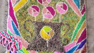 Rug Hooking Intro Pattern Beginner Kit Tutorial Scottish Bouquet for Hooking or Punch Needle