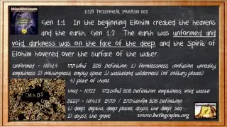 THE CITY GATE BIBLE STUDY - TORAH PORTION 01- THREE YEAR CYCLE