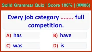 English Grammar Quiz | Contest yourself to Score a Perfect 100% | Siriz #M06