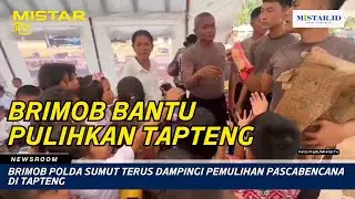 Brimob Polda Sumut Terus Dampingi Pemulihan Pascabencana di Tapteng