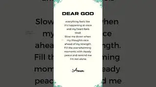 A Prayer for Peace When Life Feels Overwhelming