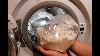 Experiment - Make Dough - in a Washing Machine - Centrifuge