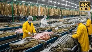 Inside the Crocodile-Leather Factory | From Farm to Luxury Item (Full Process)