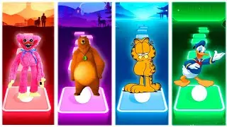 Kissy Missy VS Grizzy With Lemmings VS Garfield VS Donald Duck - Tiles Hop Master Battle #16