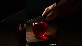 Red Glass Apple ASMR 🍎✨ | Hyper-Realistic Fruit Cutting | Oddly Satisfying Shorts