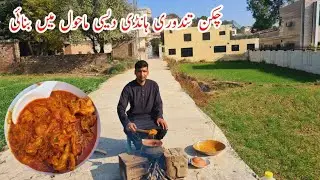 Cooking time With Mansoor jatt || Chicken Tandoori handi Desi mahole mein pehli bar banai