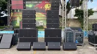 double 10 inch 2way line array speaker sound system and double 18 inch subwoofer