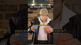 Slushy Pizza 🍕 w/ HBO Penguin #shorts