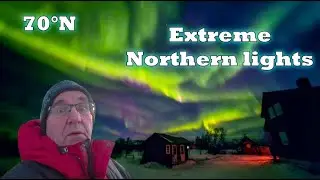 70&deg;N - Insane Northern lights, moose and a sky on fire - arctic living in the Polar night