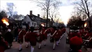 Colonial Williamsburg Fifes and Drums, Firing of the Christmas Guns 2013