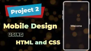 Mobile Design Using HTML & CSS With Auto Type Code Tutorial || How to Make Mobile Design By HTML CSS