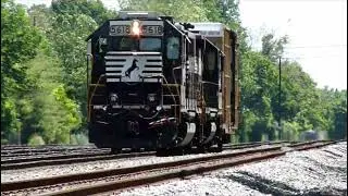 20130604 June 4 2013 NS Abrams Yard local GP38-2 NS 5618 5643 with FBOX Seaboard NS Harrisburg Line