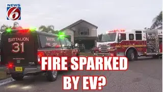 1 injured in Sanford house fire possibly sparked by electric vehicle