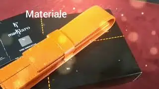 markiaro portapenne in pelle arancione