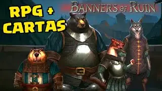 RPG de cartas  sensacional - Banners of Ruin - Gameplay PC