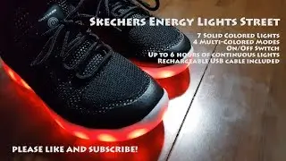 Skechers Energy Lights Street Light Up Kids Shoes Unboxing, Detailed Look and On-Foot