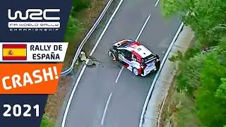 Takamoto Katsuta Rally CRASH - Toyota Yaris WRC Rally Car : WRC RallyRACC - Rally de Espa&ntilde;a 2021