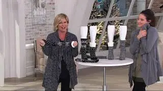 Cuddl Duds Plushfill Cozy Lined Cabin Socks Set of 2 on QVC