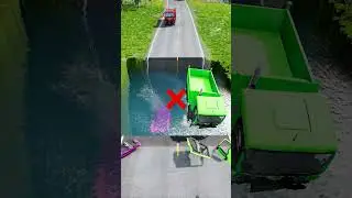 Dump trucks passing water pit #84 | #waterpit #beamnglive #dumptruck  #monstertruck