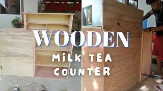 HOW TO MAKE MILK TEA COUNTER TABLE WOODEN #RJARTSTV.#woodworkingskills #tablewooden