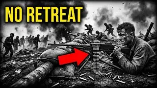 12 rounds left. one machine gun. flank collapsing... he didn't retreat