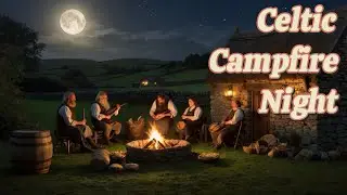 Celtic Campfire Night | Relaxing Folk Music for Sleep & Focus