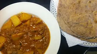 Hackfleisch mit Kartoffeln auf indische Art /Kiema Alu