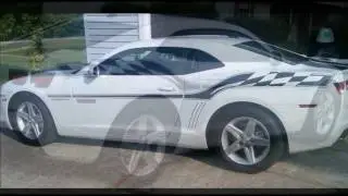 2011 Camaro, Plain to Nice with installed stripe graphics, decals