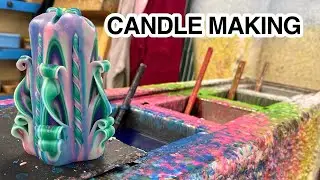 oddly satisfying candle making!