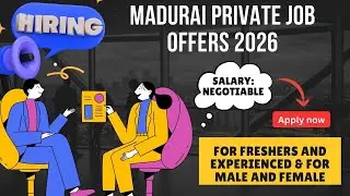 Madurai Jobs 2025 #maduraijobvacancy2025tamil #jobopeningsforfresher #telecallingjobs #videoediting