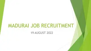 Madurai freshers jobs in 19 August  2022