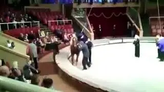Прикол в цирке с пьяным мужиком
