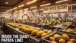 Inside a High-Capacity Papaya Factory | Automated Processing Explained