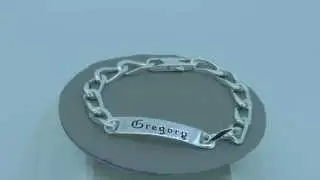 Gourmette argent massif identité pour homme - www.e-bijouterie.com