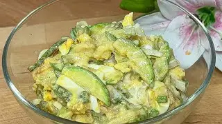 Вкусный салат из кабачков! Удивите себя и своих гостей загадочным вкусом!