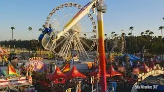 [HD] View of the L.A County Fair 2015 via Sky ride - Largest County Fairs in America