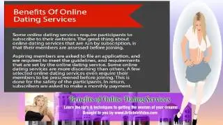 Benefits Of Online Dating Services