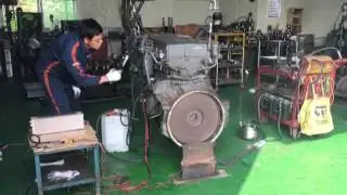 EXCAVATOR R380LCH ENGINE D6HA Operating test