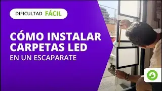 ✅ C&oacute;mo instalar Carpetas LED Colgantes en escaparates inmobiliarios | Gu&iacute;a paso a paso #escaparates