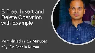B Tree, Insert and Delete Operation with Example
