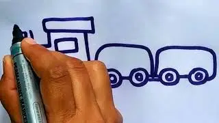 How to draw a train drawing| easy train drawing| Beautiful train drawing| travel train drawing #draw