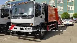 Japanese FVR 10m3 Garbage Truck Refuse Compactor Trucks Price with ISUZU Chassis