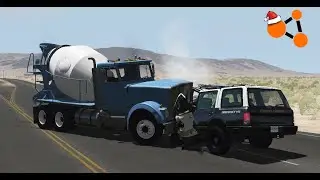 Insane Truck crashes - [Beamng Drive] - CRASHBEAM