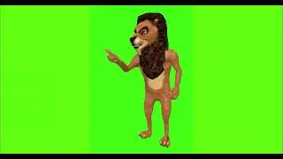 BIG LION #5  || GREEN SCREEN || 4k || ANIMATION  || FREE 3D