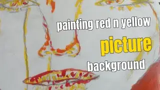 Painting red n yellow background picture 