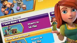 Clash of clans Upcoming Event : 1 Gem Army Boost & Air Conditioned Full Information | COC Rare Event